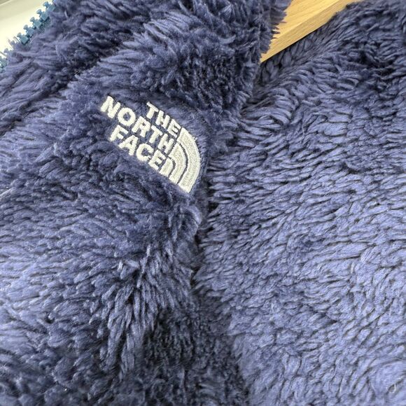 North Face Coat sz 3-6 Months infant Reversible Fleece Blue mt chimbo winter - Picture 11 of 12